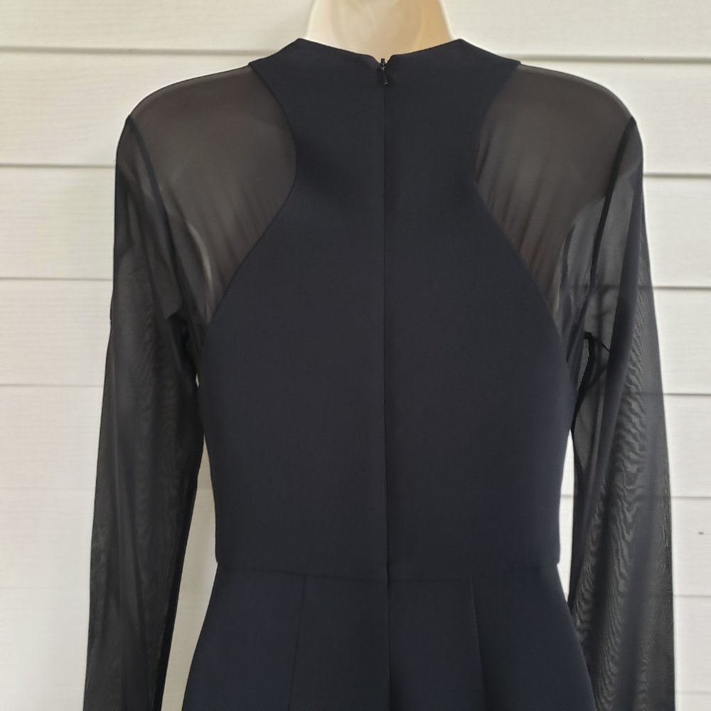 Cushnie Et Ochs Black Jumpsuit with Sheer Sleeves Like new - Picture 4 of 14